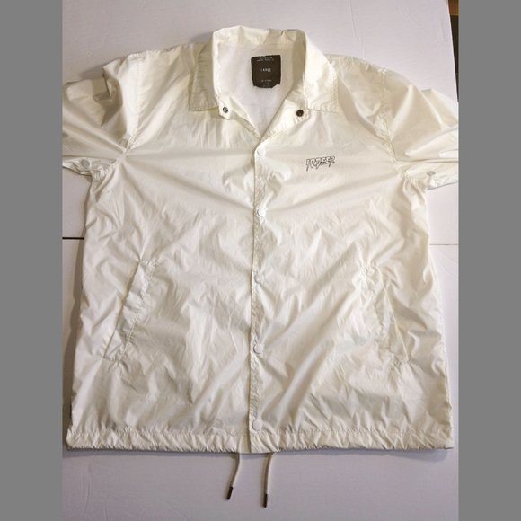 Men's 10 Deep Spell Out Nylon Jacket windbreaker White - Large - Used, Like New - Picture 4 of 11